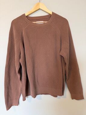 REI Crewneck Waffle Knit Sweater
